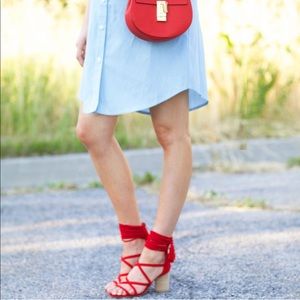 Rare find! Jeffrey Campbell Despina red sandal